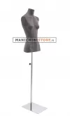 Busto donna rivestito in cartapesta Antracite con base
