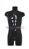Busto manichino uomo in plastica nera