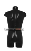Busto manichino uomo in plastica nera