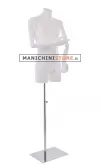 Busto uomo con braccia snodabili e base cromata
