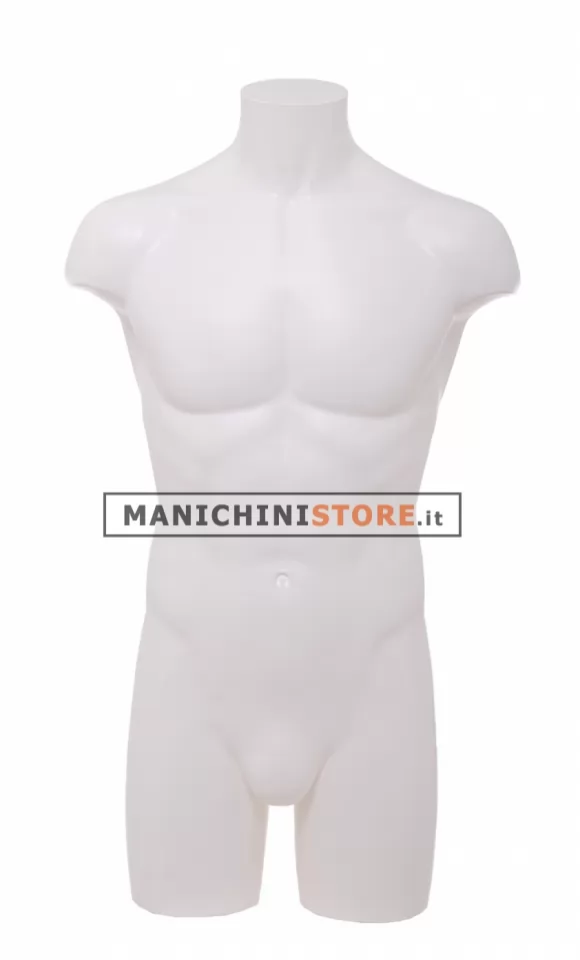 Busto manichino uomo NEW precolorato bianco