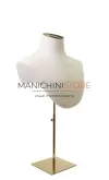 Busto portacollane in tessuto bianco - con difetto