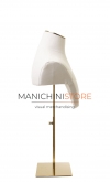 Busto portacollane in tessuto bianco