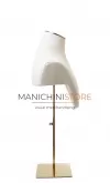 Busto portacollane in tessuto bianco