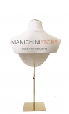 Busto portacollane in tessuto bianco