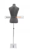 Busto donna rivestito in cartapesta Antracite con base
