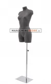 Busto donna con gambe rivestito in cartapesta Antracite