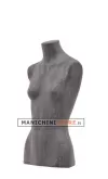 Busto donna da banco rivestito in cartapesta Antracite