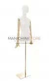 Busto donna con braccia legno e base rettangolare oro