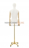 Busto donna con braccia legno e base worker oro