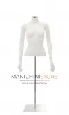 Busto donna bianco con braccia e base