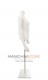 Busto donna bianco con braccia e base