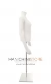 Busto donna bianco con braccia e base