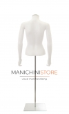 Busto donna bianco con braccia e base
