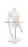 Busto donna bianco con braccia e base da banco