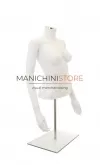 Busto donna bianco con braccia e base da banco