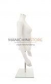 Busto donna bianco con braccia e base da banco