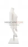 Busto donna bianco con braccia e base da banco