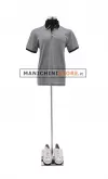 Busto componibile uomo nero con base in metallo