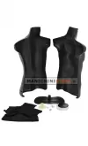 Busto componibile uomo nero da banco con base in metallo