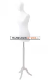 Busto donna bianco con testa e base treppiede