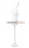 Busto donna bianco con testa e base tonda