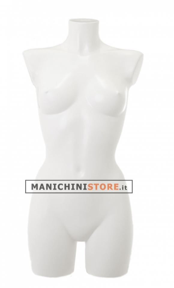 Busto manichino donna precolorato bianco