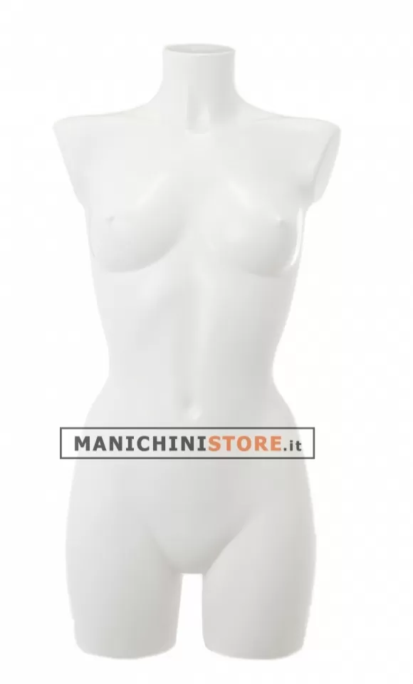 Busto manichino donna precolorato bianco