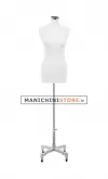 Busto donna tessuto bianco con base Worker