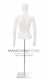 Busto donna bianco con testa, braccia e base
