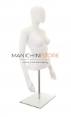 Busto donna bianco con testa, braccia e base da banco