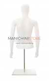 Busto donna bianco con testa, braccia e base da banco