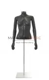 Busto donna grigio antracite con braccia e base