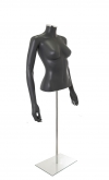 Busto donna grigio antracite con braccia e base