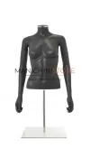 Busto donna grigio antracite con braccia e base da banco