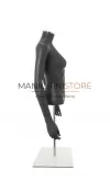 Busto donna grigio antracite con braccia e base da banco