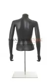 Busto donna grigio antracite con braccia e base da banco
