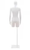 Busto torso donna con braccia e testa a uovo