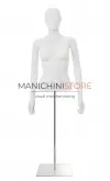 Busto donna bianco con testa, braccia e base