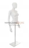 Busto donna bianco con testa, braccia e base