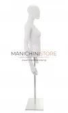 Busto donna bianco con testa, braccia e base