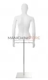 Busto donna bianco con testa, braccia e base