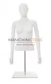 Busto donna bianco con testa, braccia e base da banco