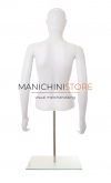 Busto donna bianco con testa, braccia e base da banco
