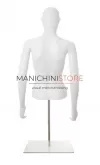 Busto donna bianco con testa, braccia e base da banco