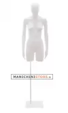 Busto torso donna con braccia e testa a uovo