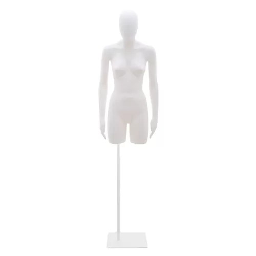 Busto torso donna con braccia e testa a uovo