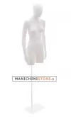 Busto torso donna con braccia e testa a uovo