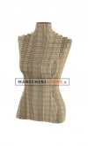 Busto donna in cartone a strati - Avana