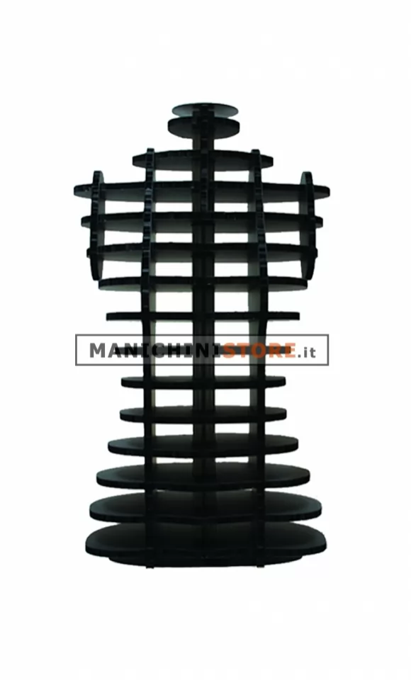 Busto donna in cartone a incastri - Nero